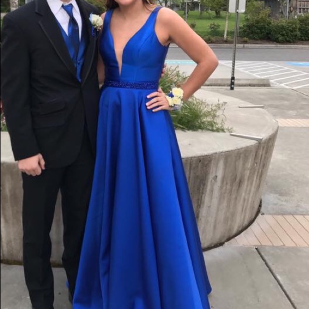 Navy blue prom dress